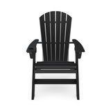 ZUN Black Adirondack Chair – Sturdy HDPE Poly Lumber for Poolside, Patio, and Garden Relaxation B195P198766