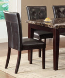 ZUN Button-Tufted Side Chairs Set of 2pc Wood Frame Espresso Finish Dining Furniture B01143602