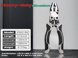 Two tiger pliers, five in one multifunctional pliers set, industrial grade with PVC handle, 35409782