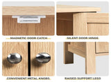 Natural wood finish, melamine-faced MDF, 23.6*11.81*31.5in, double-door bathroom tall cabinet 25744577