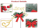 Christmas Lighted Reindeer Decorations, 9.84FT 30 LED Battery Operated Stake Lights, Metal 84586113