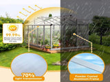 6x10ft Hybrid Polycarbonate Greenhouse Silver 17543240
