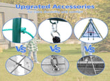 6 in 1 Swing Set With Climbing Frame, Climbing Net, Glider, Hammock Swing, Belt Swing, Basketball W1408P551994