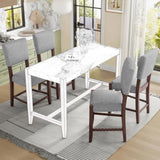 Mid Century Modern Bar Stools Set of 4, 40.4" Counter Stools Back, Linen Upholstered Barstools N752P269653E