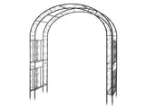 134*59*213cm Double Layer Iron Art Arc Top Iron Arch Black 57071118