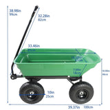 Folding car Poly Garden dump truck with steel frame, 10 inches. Pneumatic tire, 300 lb capacity body W22721201