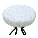 29'' Floral Print Counter Height Bar Stool with Footrest Set of 2 Upholstered Round Barstools for W1757P294425