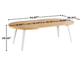 Extendable table,DINING TABLE,OFFICE TABLE,COFFEE TABLE,metal leg,MDF top,100/140/180x100x75cm,OAK W234P288304