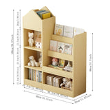 ZUN Wood Kids Wooden Bookshelf Toy Storage Organizer with Bookcase, Kid's Bin Storage Unit with 6 96058687