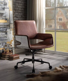 ZUN Vintage Cocoa Swivel Office Chair B062P215476