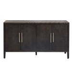 ZUN U-STYLE Storage Cabinet Sideboard Wooden Cabinet with 4 Metal handles ,4 Shelves and 4 Doors for WF309061AAP