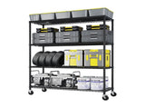 Heavy Duty Shelves 55.12" W Wire Shelving Unit with Wheels 2500LBS NSF Metal Shelves for 57263516