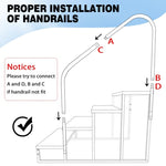 ZUN 4 Step Ladder with Handrail, Swimming Pool Ladder Above Ground, 660 lb Load Capacity RV Steps with 53062981