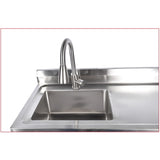 Stainless Steel Kitchen Sink Commercial Freestanding Utility Sink with Drawer and Pull-Out Faucet 48168067