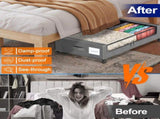 Under Bed Storage with Wheels, 2 Pack Under Bed Storage Containers with Clear Lids & Dividers, 56704930