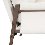 Kelly Mid-Century Modern Velvet Accent Armchair, White T2574P180239