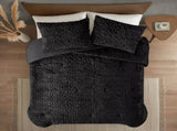 Full/Queen Ruched Fur Down Alternative Comforter Set B035129366