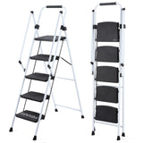 ladder, folding ladder stool, with anti slip wide pedals, steel ladder, with safety anti slip W2717P239455