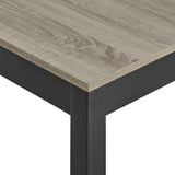 ZUN 1pc Contemporary Rectangular Two Toned Finish Dining Table Rustic Brown Black Finish Dining Room B011P243253