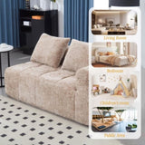 UNITED WE WIN Chenille Loveseat Sofa,Minimalist Modular Couches Sleeper for Living Room Bedroom W1568P255135