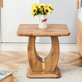 Modern Minimalist Wood Texture Sticker-Patterned MDF Square Coffee Table. Add a quiet and cozy W1512P360988