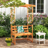 2-in-1 Multifunctional Garden Arch Bench - 39x15.5 Seat Size, 660 lbs Capacity, Fir Wood with 83665521