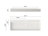 Stone Resin Solid Surface Bathroom Vanity Basin Sink T3785P355780