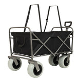 ZUN Beach Wagon with Big Wheels for Sand 500lbs capacity - All Terrain Steel Frame Utility Cart with 9" W2932P253147