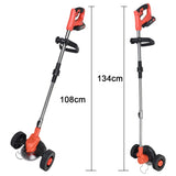 Portable Red Electric Grass Trimmer for Easy Lawn Maintenance -24V Power Weed 95712837