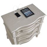 Evangeline Silver Oak 3-Drawer Nightstand B062P344978