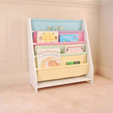 Kids Funnel Charlie White Kids Wooden Canvas Sling Magazine Bookcase B05367929