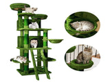Large 70.87in Cat Tree W/2 Private Condos,3 Perches&Hanging Hammock,Skin-Friendly Short Plush&No W1578P447622