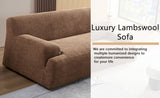 ZUN WKS9 Camel sofa, modern simplicity, durable fabric, solid wood frame, high density sponge filler W2085P154089