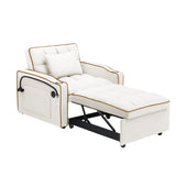 ZUN 1 versatile foldable sofa bed in 3 lengths, modern sofa sofa sofa velvet pull-out bed, adjustable W2564P168267