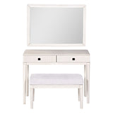 Modern Vanity Desk with Mirror, Adult Makeup Table Set with Stool, Home Office Desk, 2 Large N844P262898A