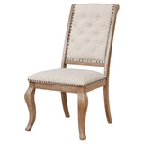 Cream and Barley Brown Tufted Back Dining Chair B062P153696