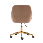 ZUN 002-Velvet Fabric Adjustable Height 360 revolving Home Office Chair with ld Metal Legs and Universal 81159498