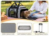 Multi-Way Portable Pet Rolling Carrier Trolley, Aluminum Alloy Frame Collapsible Pet Travel Bag with 68569841