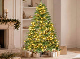 6FT Half Christmas Tree, 427 PVC Tips, 250 Warm White Lights with 8 Modes & Remote, US Plug 40446697