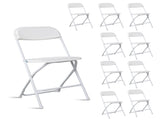 10pcs Injection Molding Classic Garden Plastic Folding Chair White 18735770