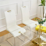 Modern dining table with PU cushion seat dining chair Living Room Chair Upholstered chair with W210P143670