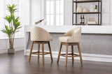 ZUN Bar Stools Set of 2 Counter Height Chairs with Footrest for Kitchen, Dining Room And 360 Degree 93004093