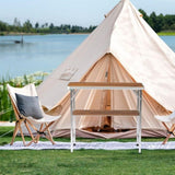 Portable Folding Bar Table with Shelf, Tradeshow Podium Table with Black Skirt and Carrying Bag, for 74020980