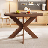Round Dining Table Modern Farmhouse Kitchen Table, Cherry N779P266070C
