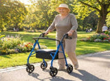 2-in-1 Rollator Walker with Seat , 8-Inch Large Wheels & Versatile Braking System, Adjustable 20732841