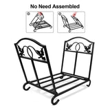 Folding Log Storage Rack, Log Holder Firewood Racks,Black 47640468
