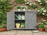 Potting Bench with Storage Cabinet and Metal Table Top for Outdoor Patio,Outdoor Work Station Table 23479910