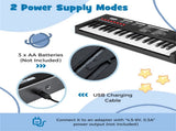 Black 37 Keys Kids Electronic Keyboard with Microphone, 8 Tones & 8 Rhythms Piano Toy for Ages 3 73169368
