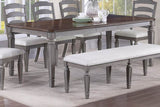Light Grey And Cherry Contemporary Style 1pc Dining Table Wooden Frame Dining Room Furniture B011P287310