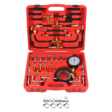 Universal Fuel Injection Gauge Pressure Tester Hoses Fittings Pump Tool Kit 09276140